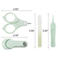 Pandaear Baby Nail Manicure Pedicure Grooming Care Kit (4 Pack)| Clippers Scissors File Tweezers | Newborn Infant Toddler Kids|1