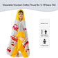 Voova & Movas Kids Beach Towels With Hood For Boys Ages 3-10 | Soft Thick Absorbent Cotton Beach | Pool | Bath Towels, Boys, Yel