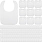 Toulite 40 Pcs White Bibs for Baby Washable Reusable Waterproof Cotton Feeder Bibs with Double Sided Design for Baby Shower Acti