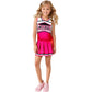 Yolsun Cheerleader Costume For Girls, Kids Cheerleading Outfit, Child High School Cheer Leader Dress Up Halloween Party Role Pla