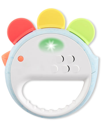 Skip Hop Musical Baby Toy with Sounds Lights and Music, Farmstand Feelin Clucky Tambourine, Age 9m+