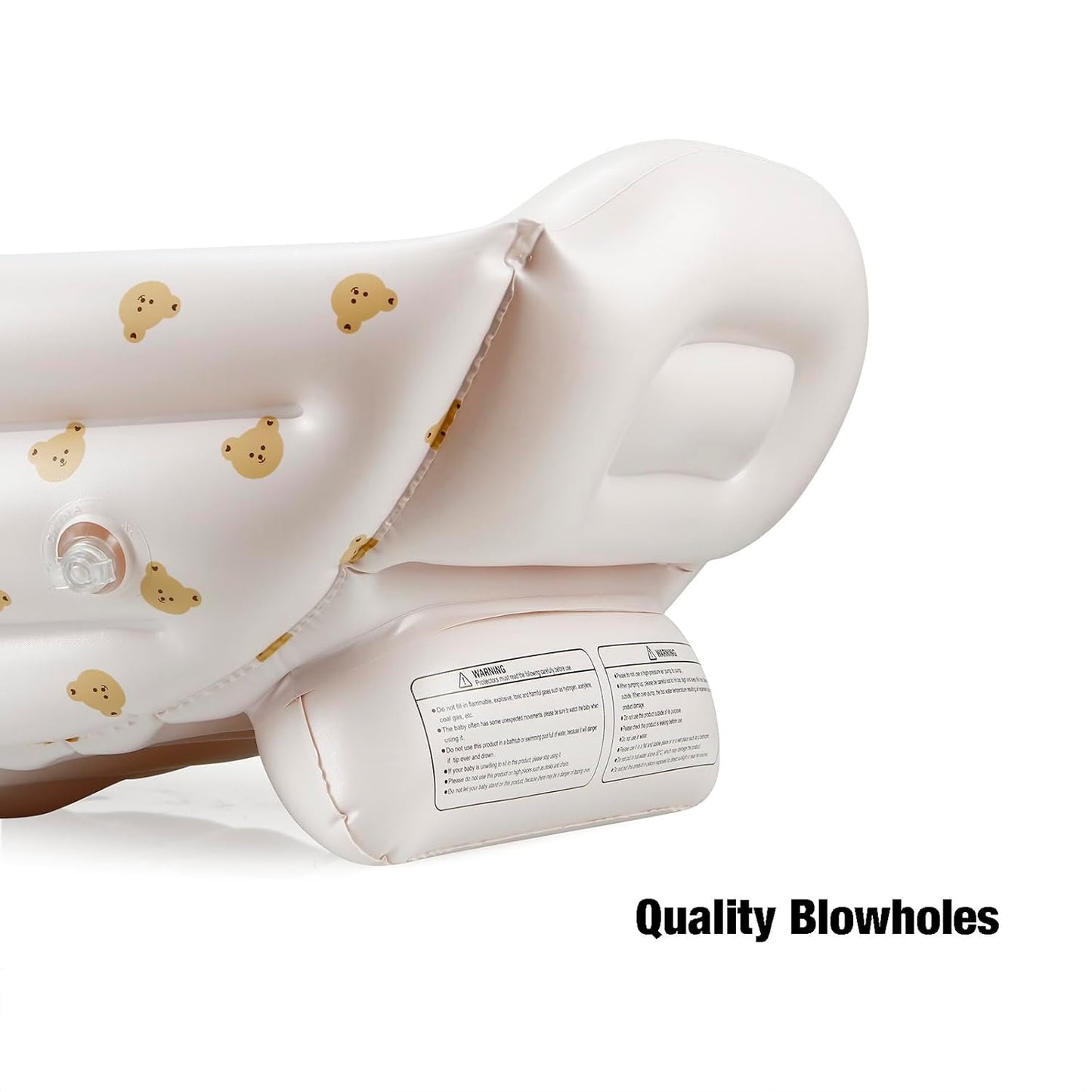 Pandaear Inflatable Bathtub For Toddlers, Collapsible Portable Bathtub For Kids Travel Baby Bathtub With Air Pump, Non-Slip Show