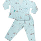 MINIMATES Unisex Kids Cotton All Over Printed Night Suit Sleepwear Top & Pyjama Set Full Sleeve with Pockets for Girls & Boys wi