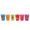 SBA PRIME Kids Plastic Sipper Cup with Straw, Cartoon Printed Multicolor Drinking Tumbler for Boys & Girls, Reusable Leak Resist