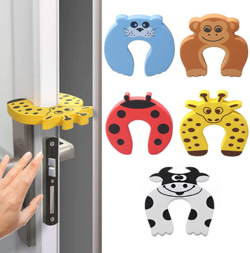 Syga 5 Pcs Children Safety Door Pinch Guard,Door Slam Stopper Soft Foam Door Stopper,Prevents Finger Pinch Injuries &Child Or Pe
