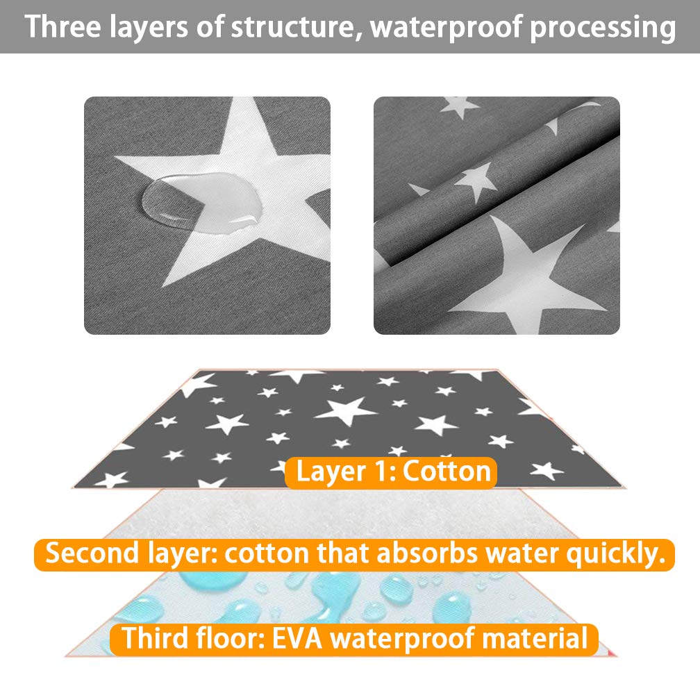 2 Pack Baby Diaper Changing Pad Maveek 19.6'' X 27.5'' Waterproof Changing Mat Portable Diaper Pad Travel Changing Mat Foldable