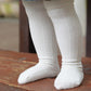 Epeius 3 Pair Pack Baby Girls Boys No Seam White Uniform Knee High Socks Tube Ruffled Stockings Infants And Toddlers For 6-12 Mo