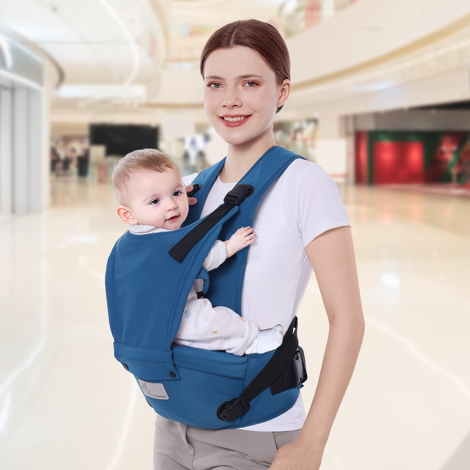 R For Rabbit Baby Carrier For New Born, 5 In 1 Hip Seat Front Carry Position Upsy Daisy Cozy Carrier Adjustable Straps For 4 To 