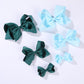 Sky Blue Bows For Girls,6Pcs Hand-Made Grosgrain Ribbon Hair Bows Alligator Clips Hair Accessories For Little Teen Toddler Girls