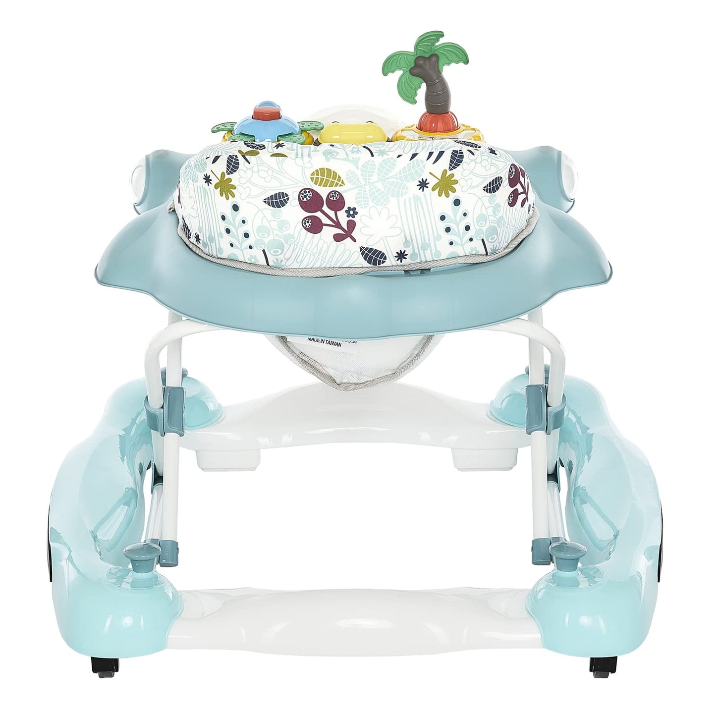 Dream On Me 2-In-1 Aloha Fun Baby Walker In Blue, Easily Convertible Baby Walker, Adjustable Three Position Height Settings, Eas