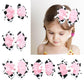 Birthday Hair Clips For Baby Girls - 2Pc Cow Print Bow With White Number Hair Clips For 3Rd Birthday Baby Bow Party Decorations