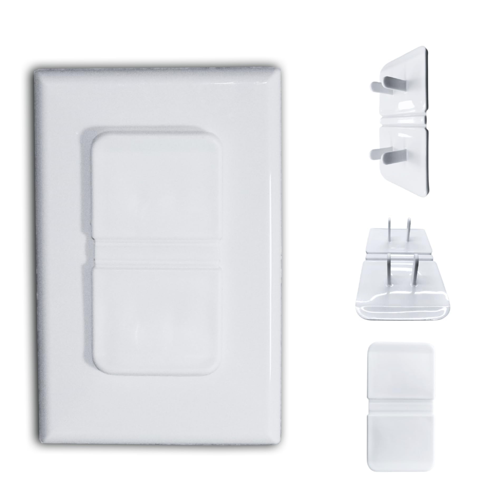 White Double Outlet Covers Baby Proofing (20 Pack, 40 Sockets) | Baby Proof Plug Covers For Electrical Outlets | Safe & Secure B