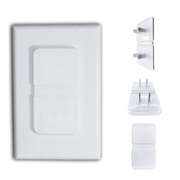 White Double Outlet Covers Baby Proofing (20 Pack, 40 Sockets) | Baby Proof Plug Covers For Electrical Outlets | Safe & Secure B