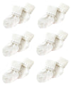 Nurses Choice White Newborn Baby Socks Includes 6 Pairs Of Unisex Cotton Socks