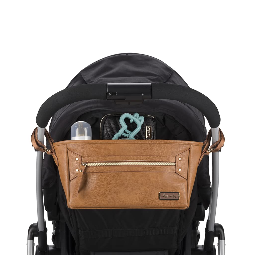 Itzy Ritzy Adjustable Stroller Caddy/Organizer  Stroller Organizer Bag Featuring Front Zippered Pocket, 2 Builtin Interior Poc