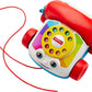 Fisher-Price Toddler Pull Toy Chatter Telephone Pretend Phone with Rotary Dial and Wheels for Walking Play Ages 1+ years
