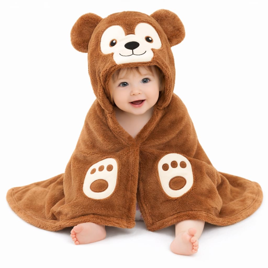 First Kick New Born Baby Blanket Pack Of Super Soft Bathrobe Baby Wrapper Cum Baby Bath Towel For Baby Boys, Baby Girls, Babies 