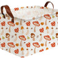 Sanjiaofeng Rectangular Kids Basket Cute Storage Bins,Mushroom Storage Basket with Handles.Clothers,Books,Kid s Gifts Bins. (Mu