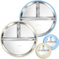 Palksky Baby Plates, Stainless Steel Toddler Plate with Suction, Kids Divided Dishes with Removable Silicone Sleeves, Non Toxic 