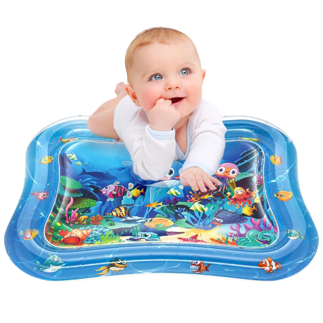 Toysbuddy Baby Water Play Mat For Tummy Time | Inflatable Sensory Activity Mat For Infants | LeakProof WaterFilled Mat For New