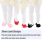 Mini Angel Baby Girl Tights Non Slip Baby Tights 6-12 Months Girls Shoe-Look Leggings Bow Cotton Pantyhose For Toddler 3 Pack (B