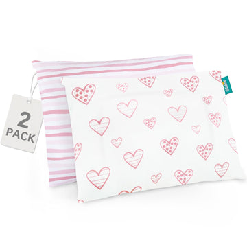 Biloban Organic Cotton 2 Pack Kids Toddler Pillowcase For Children Toddler Pillows 13'X 18' Or 14'X19', Envelope Travel Todd
