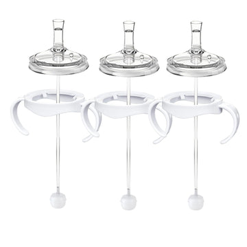 Sippy Cup Conversion Kit For Philips Avent Natural Baby Bottles, Soft Straw Top And Weighted Sippy Cup Transition Kit With Handl