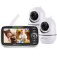 Ifamily Split Screen Baby Monitor, Large Display Video Baby Monitor With 2 Cameras And Audio, Long Range, Remote Pan Tilt, Night