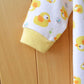 Baby Orangic Cotton Jumpsuit Comfort Christening Clothes Long Sleeve Footed Romper For 0-3 Month Infant Duck