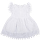 Bgfks Baby Girl Tutu Dress Elegant Lace Pom Pom Flutter Sleeve With Flower Headband Set(White,6 Months)