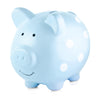 Pearhead Ceramic Piggy Bank, Baby Boy Money Bank Keepsake, Nursery D  Cor, Newborn Gift, Blue Polka Dot