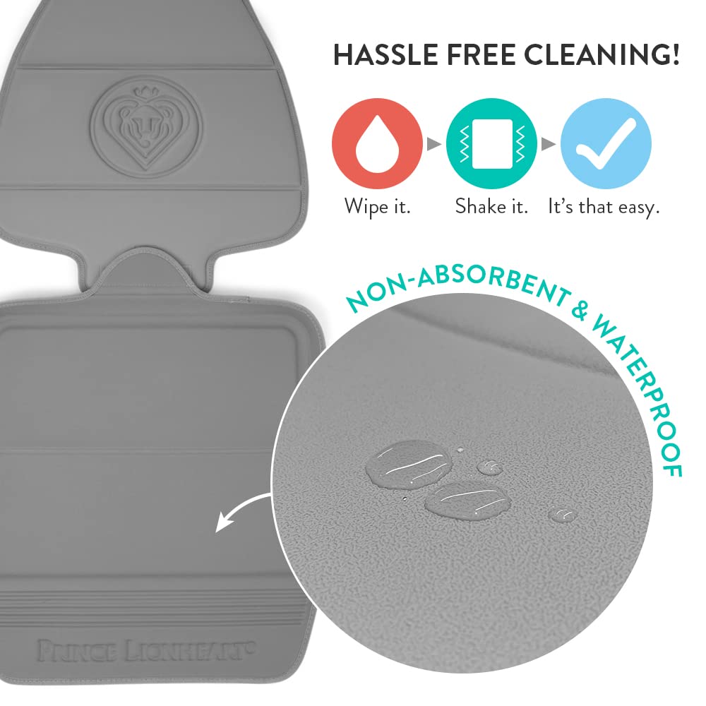Prince Lionheart Car Seat Protector. The only 2 stage Seatsaver Designed with Thick padding, Nonabsorbent, waterproof, PVC foam