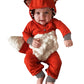 Baby Boys Girls Halloween Thanksgiving Christmas Fox Costume Unisex Toddler Cartoon Animals Romper (Orange-Fox, 3-6 Months)