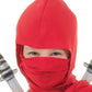 Ninja Red Costume Inspired For The Speically Trained Little Warrior Features Long Sleeve Shirt, Pants, Satin Sash And Belt With