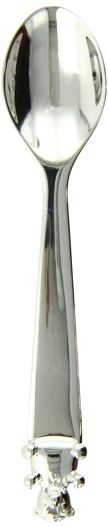 Krysaliis Sterling Silver Bear Feeding Spoon - Premium Quality Food Grade Standard .925 Solid Sterling Silver Spoon - Engravable