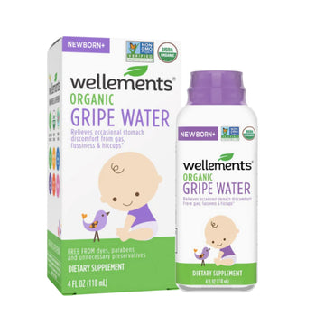 Wellements Organic Gripe Water | Relieves Occasional Stomach Discomfort From Baby Gas, Colic, Hiccups And Fussiness | Certified