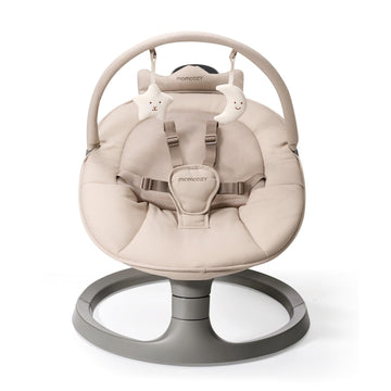 Momcozy 2-in-1 Electric Baby Swing, Dual-Arm Support System & Parent-Inspired Motions, Convertible to Toddler Seat up to 66 lbs,