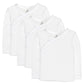 Honestbaby Unisex Baby 3-Pack Organic Cotton Long Sleeve Side-Snap Kimono Tops And Toddler T Shirt Set, Bright White, Newborn Us