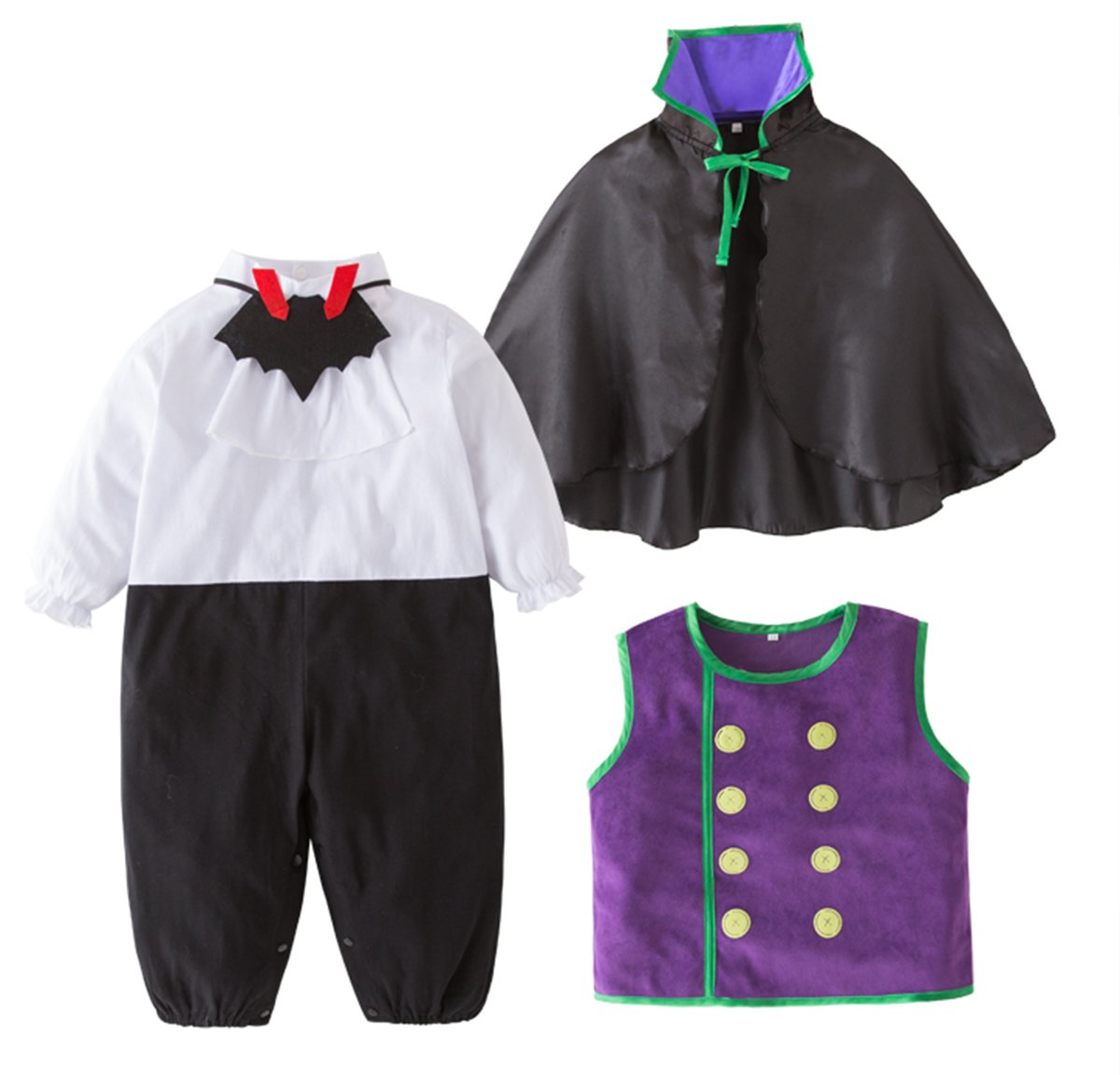 Bilo Infants Toddlers Baby Boys Vampire Halloween 4-Piece Costume Outfit