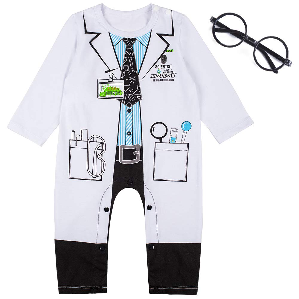 Lensous Baby Boys ' Scientist Costume Bodysuit (Scientist, 18-24 Months) – Cuteb
