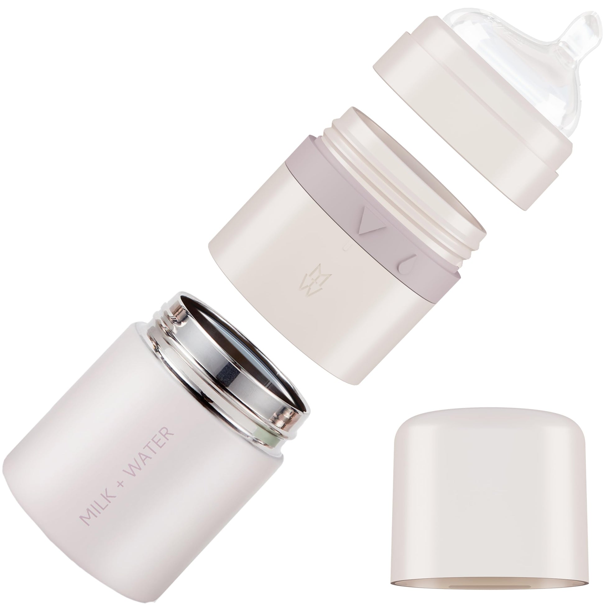 MILK & WATER All in One Baby Bottle & Baby Formula Dispenser On The Go, 5oz - Keeps Water Warm & Formula Fresh - Baby Formula Mi