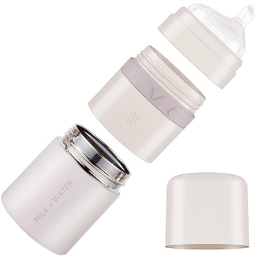 MILK & WATER All in One Baby Bottle & Baby Formula Dispenser On The Go, 5oz - Keeps Water Warm & Formula Fresh - Baby Formula Mi