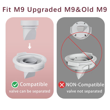 Tovvild 6 Pc Duckbill Valves And 2 Pc Silicone Diaphragms Compatible With Momcozy M9 Replacements Parts, Replace Mom Cozy M9 Pum