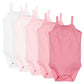 Honestbaby 5-Pack Organic Cotton Cami Bodysuits, Pink Ombre, Preemie