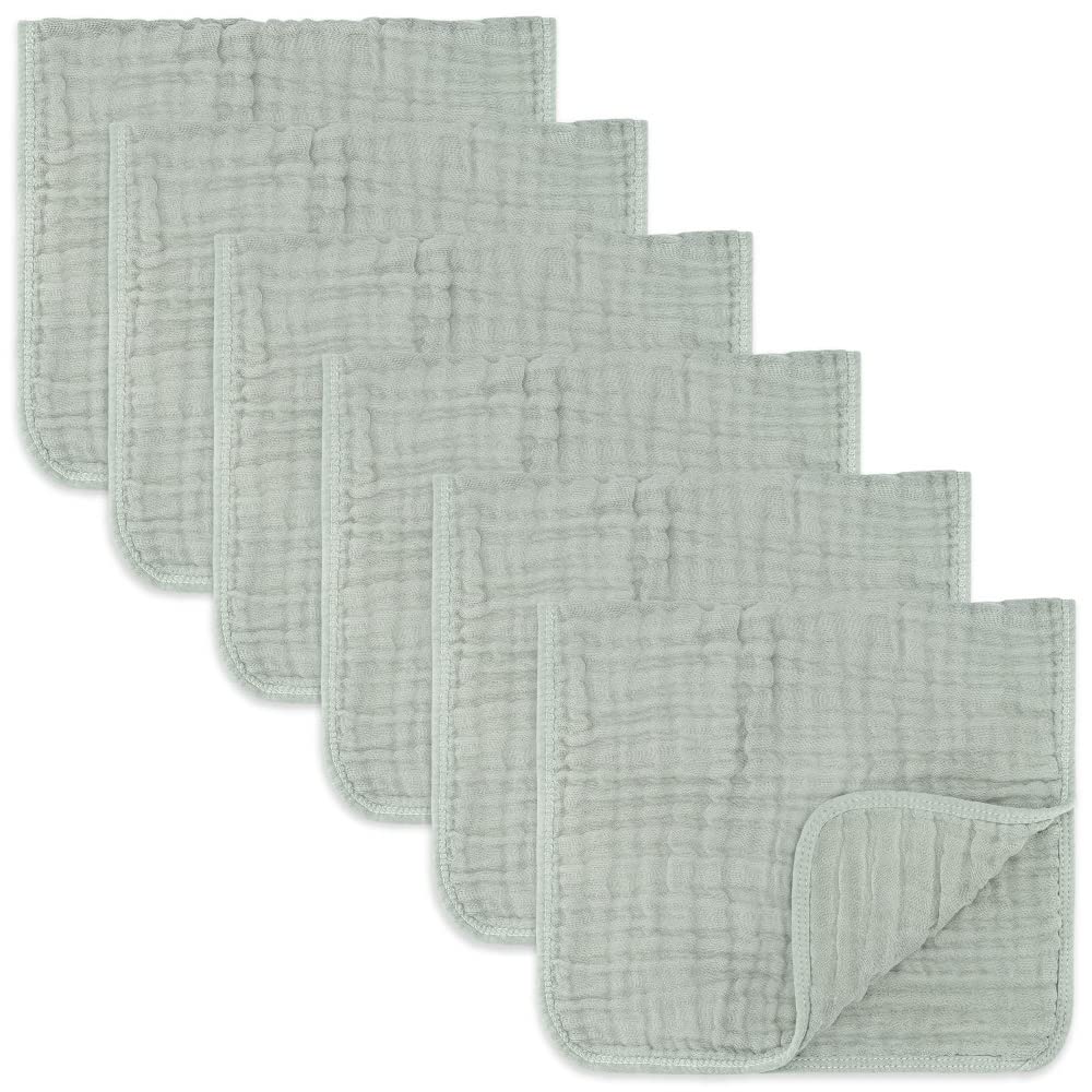 Baby Washcloths, Muslin Cotton Baby Towels, Large 10Ax10A Wash Cloths Soft On Sensitive Skin, Absorbent For Boys & Girls, Newbor