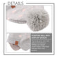 Knitted Pink Baby Hat Scarf Set Winter Warm Girls Beanie Fleece Lining Toddler Kids Hat With Pompom (Gray Heart Hat Scarf,L)