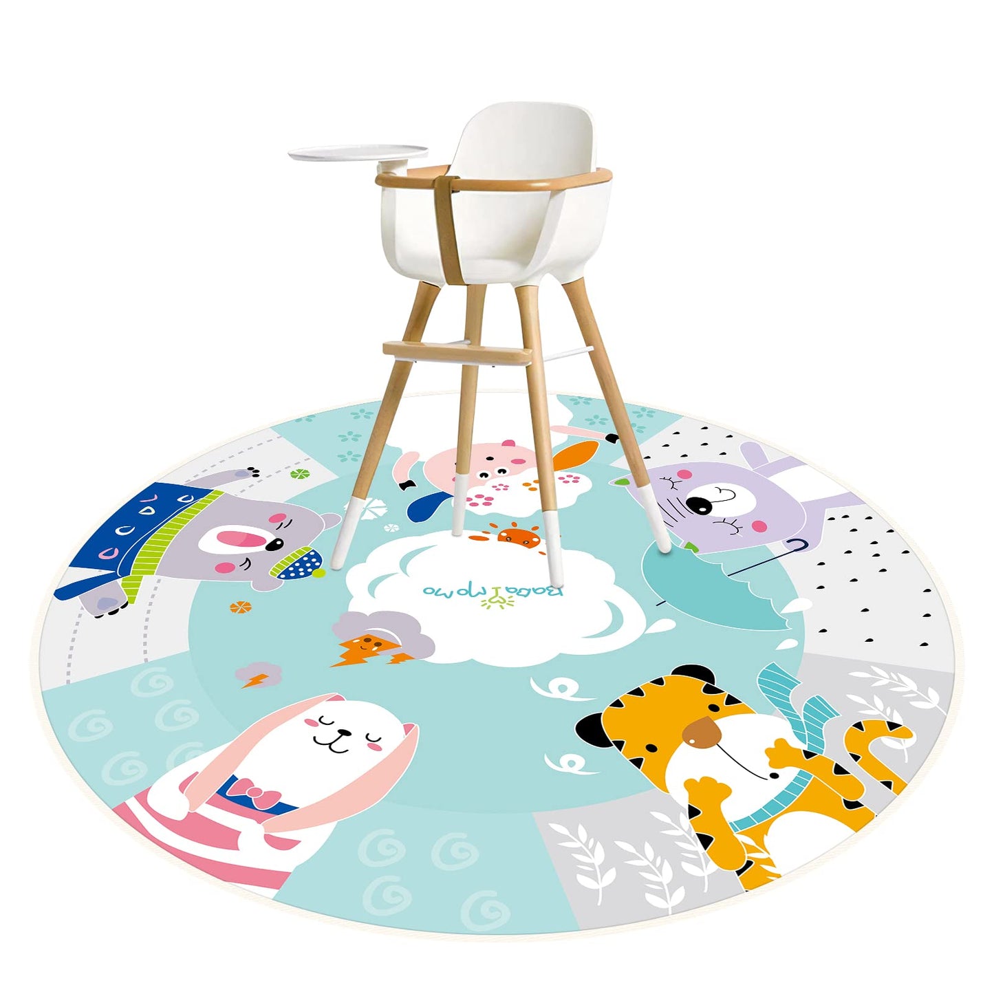 Large Splat Mat for Under High chair 51, Waterproof Non-Slip Splash Mat for ArtcraftsPlaytime on Floor or Table, Reusable Eating