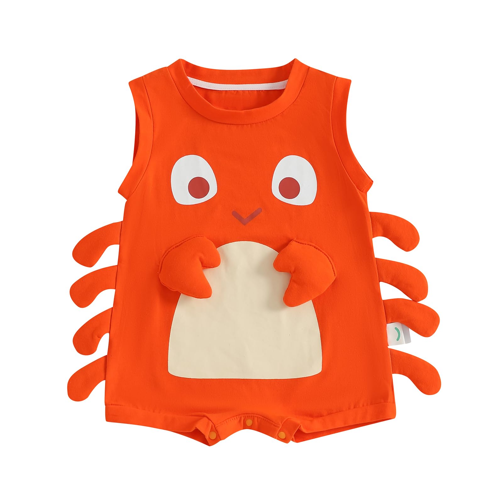 Mieeyali Halloween Newborn Baby Boy Girl Clothes Crab Crawfish Costume Gender Neutral Bodysuit Romper Sea Outfit (Red, 18-24 Mon