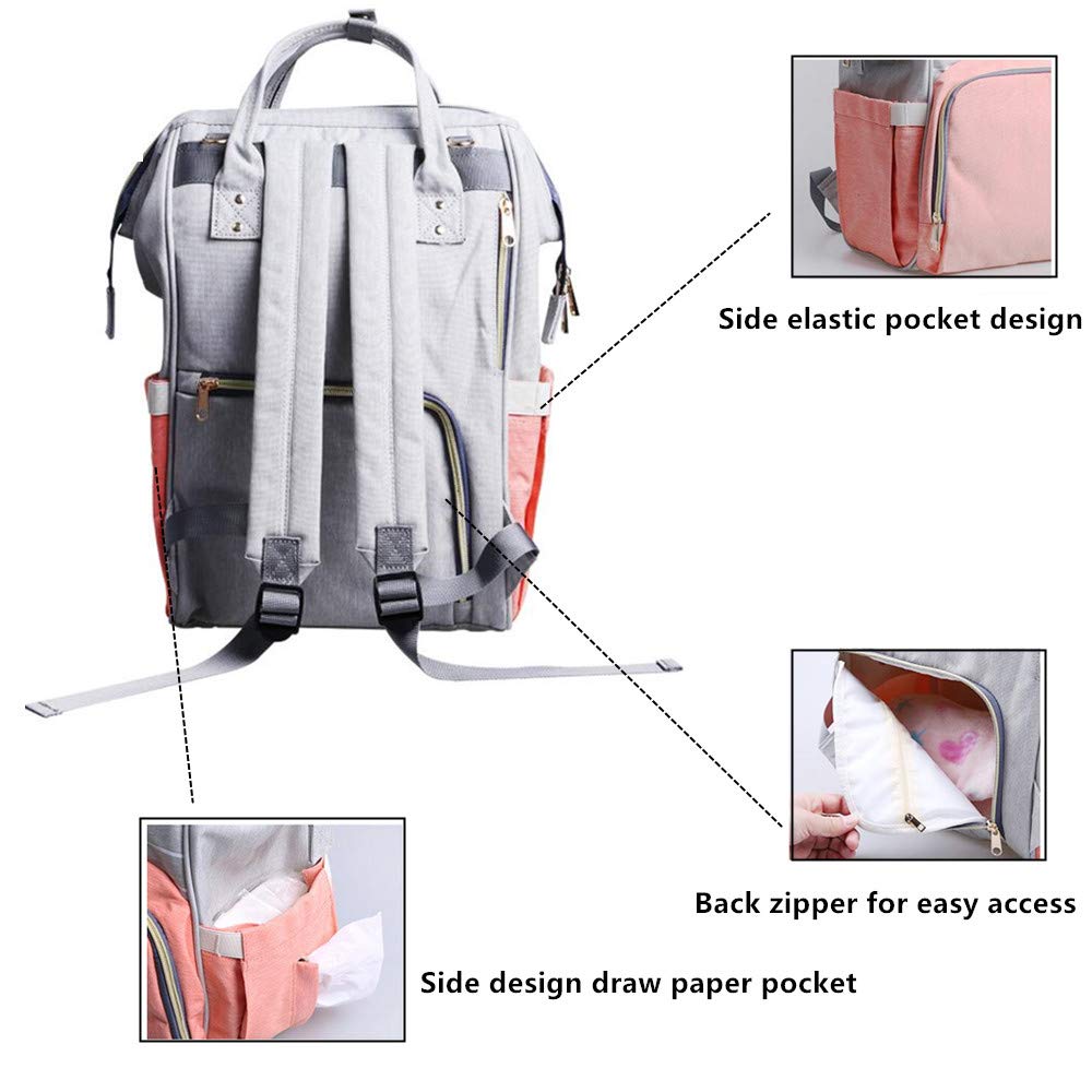 Multi-Function Diaper Bag For Baby Care Travel Backpack Nappy Bags Handbags Large Capacity Red
