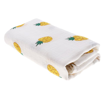 MERISHOPPBaby Swaddling Blanket Soft Muslin Cotton Swaddle Towel Yellow Pineapple|Baby|Nursery Bedding|Blankets & Throws